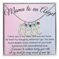 Mama of an Angel Baby Feet Necklace - I carried you in my heart 4 Charms / Polished Stainless Steel / Standard Box Jewelry Giftinum