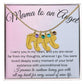Mama of an Angel Baby Feet Necklace - I carried you in my heart 4 Charms / 18K Yellow Gold Finish / Standard Box Jewelry Giftinum