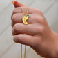 Mama of an Angel Baby Feet Necklace - I carried you in my heart 1 Charm / 18K Yellow Gold Finish / Standard Box Jewelry Giftinum