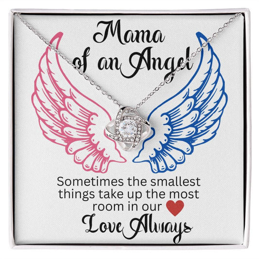 Mama of an Angel Love Knot Necklace - Sometimes the smallest things - Giftinum
