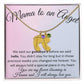 Mama to an Angel Baby Feet Necklace - We said our goodbye 2 Charms / 18K Yellow Gold Finish / Standard Box Jewelry Giftinum