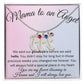 Mama to an Angel Baby Feet Necklace - We said our goodbye 3 Charms / Polished Stainless Steel / Standard Box Jewelry Giftinum