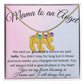 Mama to an Angel Baby Feet Necklace - We said our goodbye 3 Charms / 18K Yellow Gold Finish / Standard Box Jewelry Giftinum