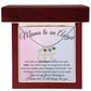 Mama to an Angel Baby Feet Necklace - We said our goodbye 3 Charms / Polished Stainless Steel / Luxury Box Jewelry Giftinum