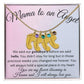 Mama to an Angel Baby Feet Necklace - We said our goodbye 4 Charms / 18K Yellow Gold Finish / Standard Box Jewelry Giftinum
