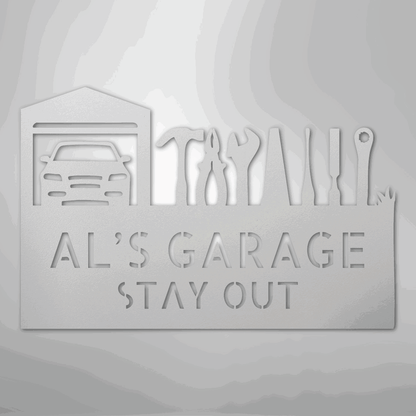 Master Of The Garage Monogram - Steel Sign - Giftinum
