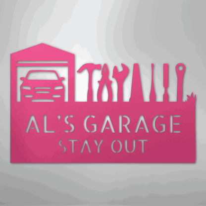 Master Of The Garage Monogram - Steel Sign - Giftinum