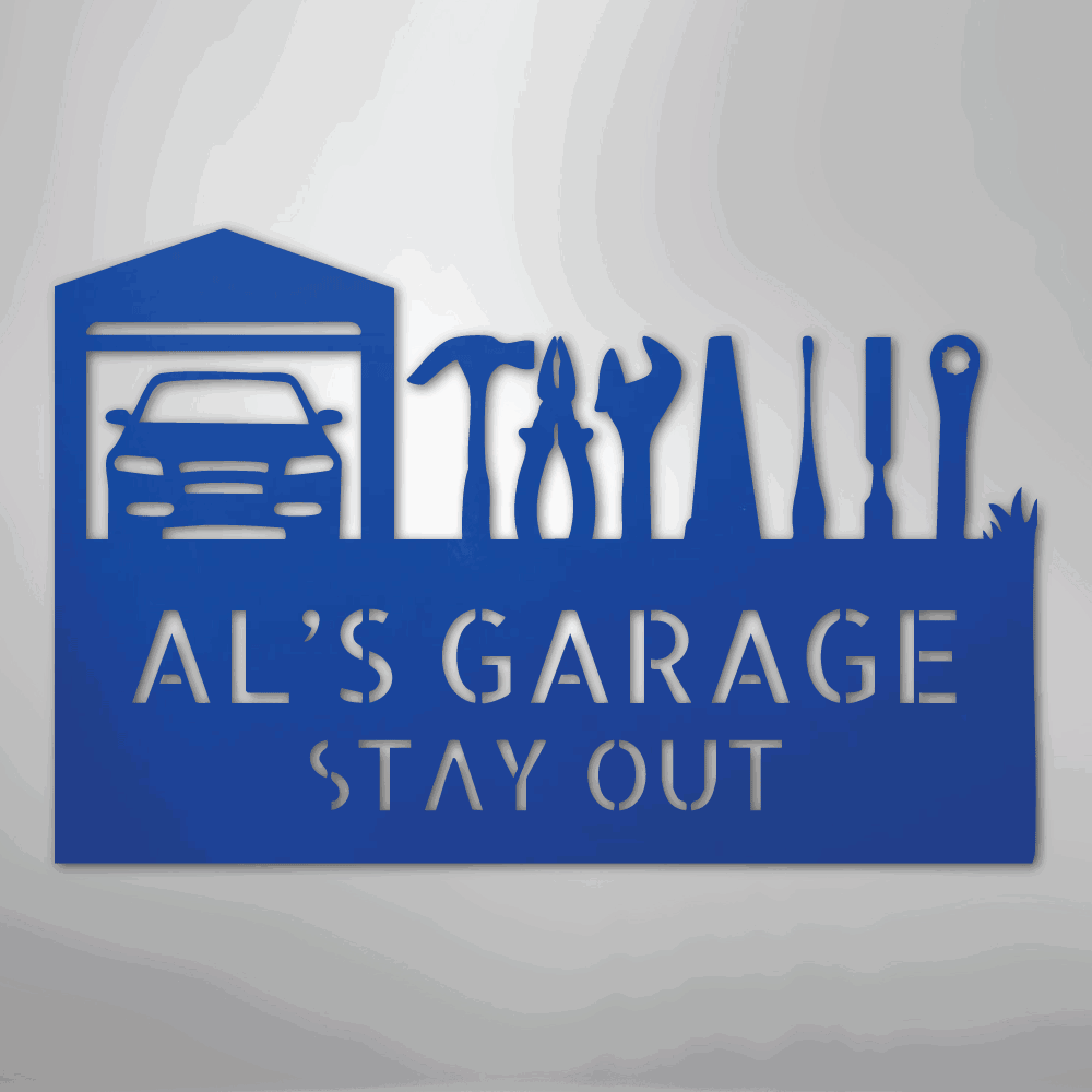 Master Of The Garage Monogram - Steel Sign - Giftinum