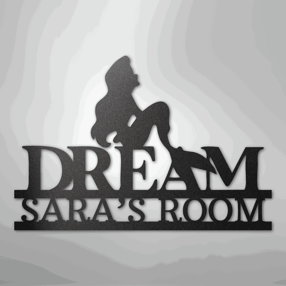 Mermaid Dreams Monogram - Steel Sign - Giftinum