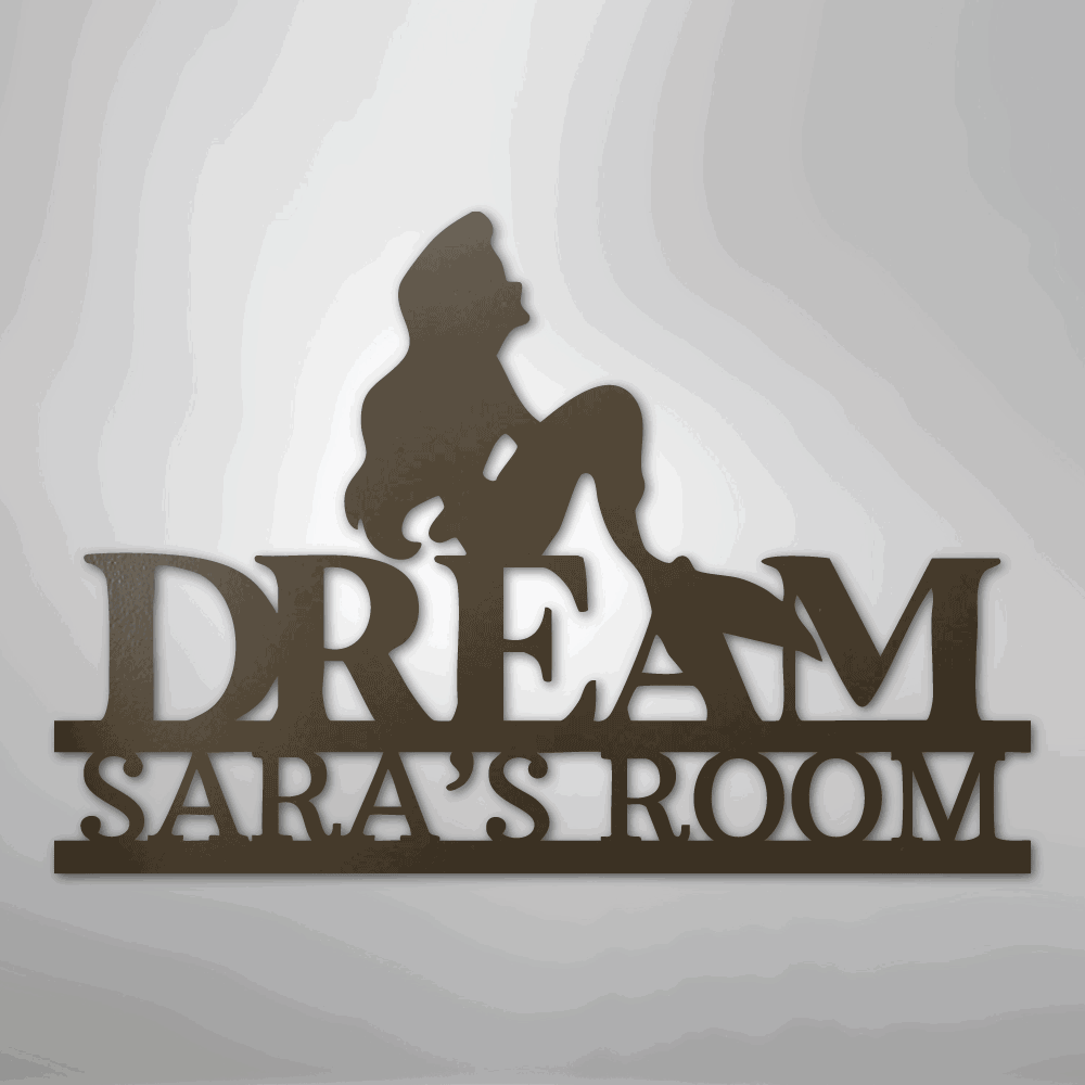 Mermaid Dreams Monogram - Steel Sign - Giftinum