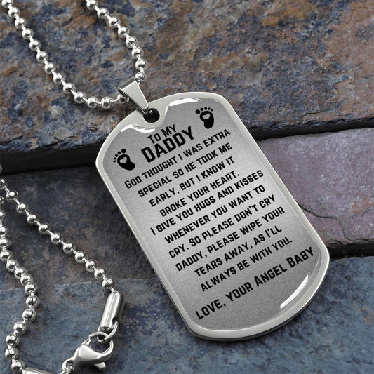 Miscarriage Dog Tag Necklace - God thought I was special - Giftinum