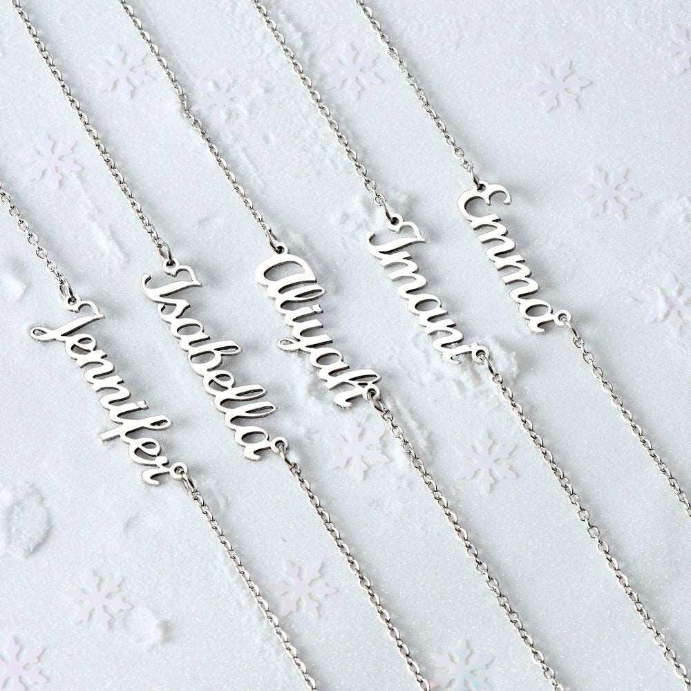 Mom Name Necklace - Head might explode Polished Stainless Steel / Two-Toned Box Jewelry Giftinum