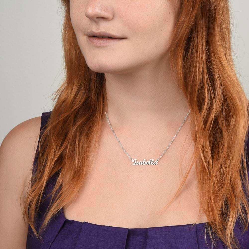 Mom Name Necklace - Head might explode Polished Stainless Steel / Two-Toned Box Jewelry Giftinum