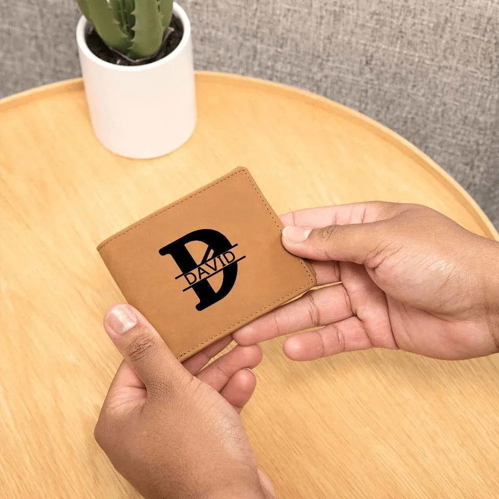 Monogram groomsman wallet - Giftinum
