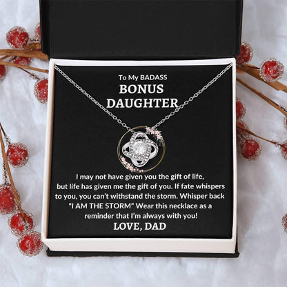 My Badass Bonus Daughter Necklace - If fate whispers - Giftinum