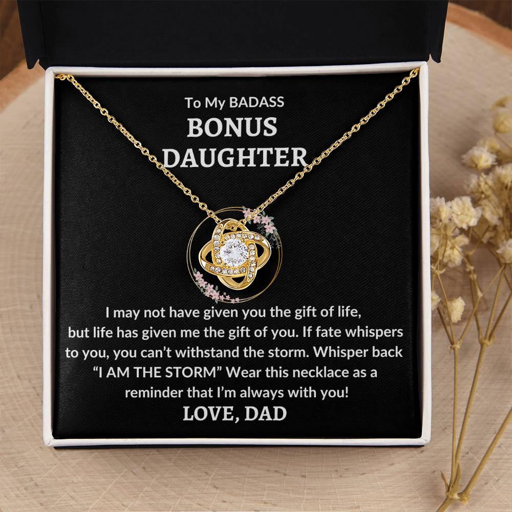 My Badass Bonus Daughter Necklace - If fate whispers - Giftinum