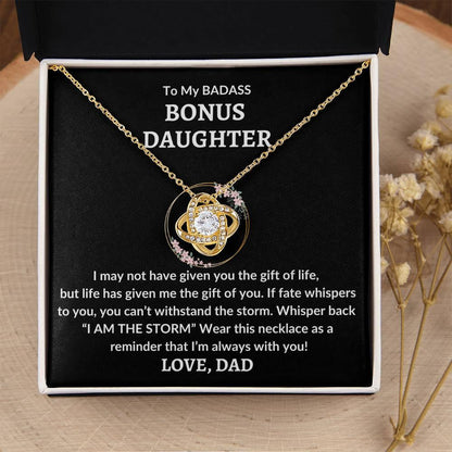 My Badass Bonus Daughter Necklace - If fate whispers - Giftinum