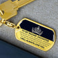 My Badass Daughter Keychain - Straighten your crown - Giftinum