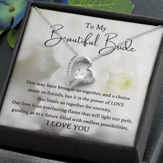 My Beautiful Bride Necklace - Fate brought us together - Giftinum