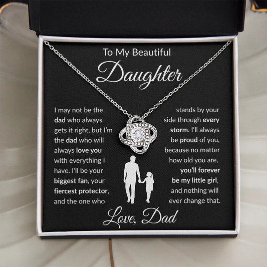 My Beautiful Daughter Necklace - Not the day who gets it right. - Giftinum