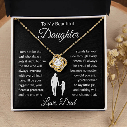 My Beautiful Daughter Necklace - Not the day who gets it right. - Giftinum