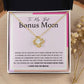 My Best Bonus Mom Necklace - Anyone can be a mother 18K Yellow Gold Finish / Two-Toned Box Jewelry Giftinum