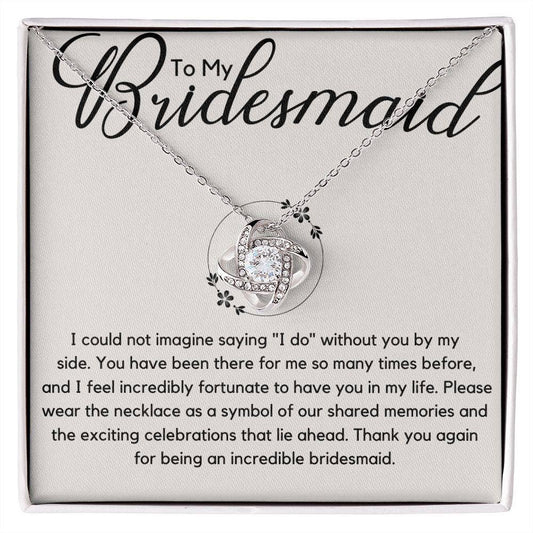 My Bridesmaid Necklace - I could not imagine 14K White Gold Finish / Standard Box Jewelry Giftinum