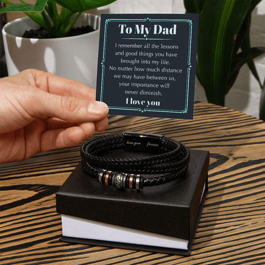 My Dad - Remember The Lessons Bracelett - Giftinum