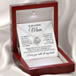 My Loving Mom Necklace - You held my hand for many years 14K White Gold Finish / Mahogany Box w/LED Jewelry Giftinum