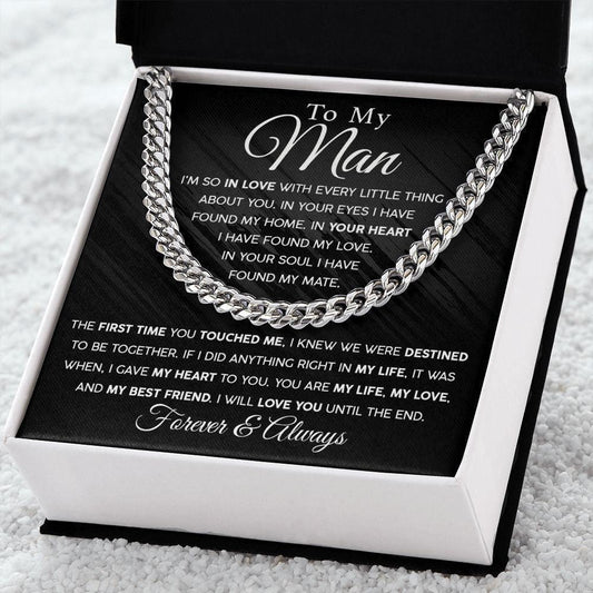 My Man-My Heart My Life Cuban Link Chain - Giftinum