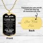 My Son Dog Tag Necklace - Never Forget - Giftinum