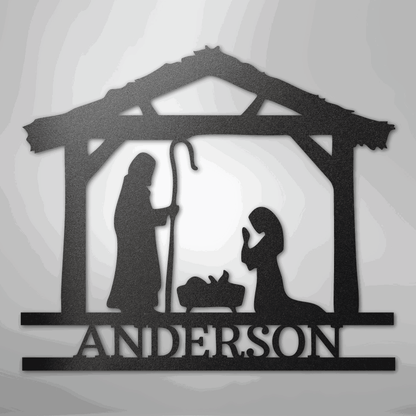 Nativity Simple Monogram - Steel Sign - Giftinum