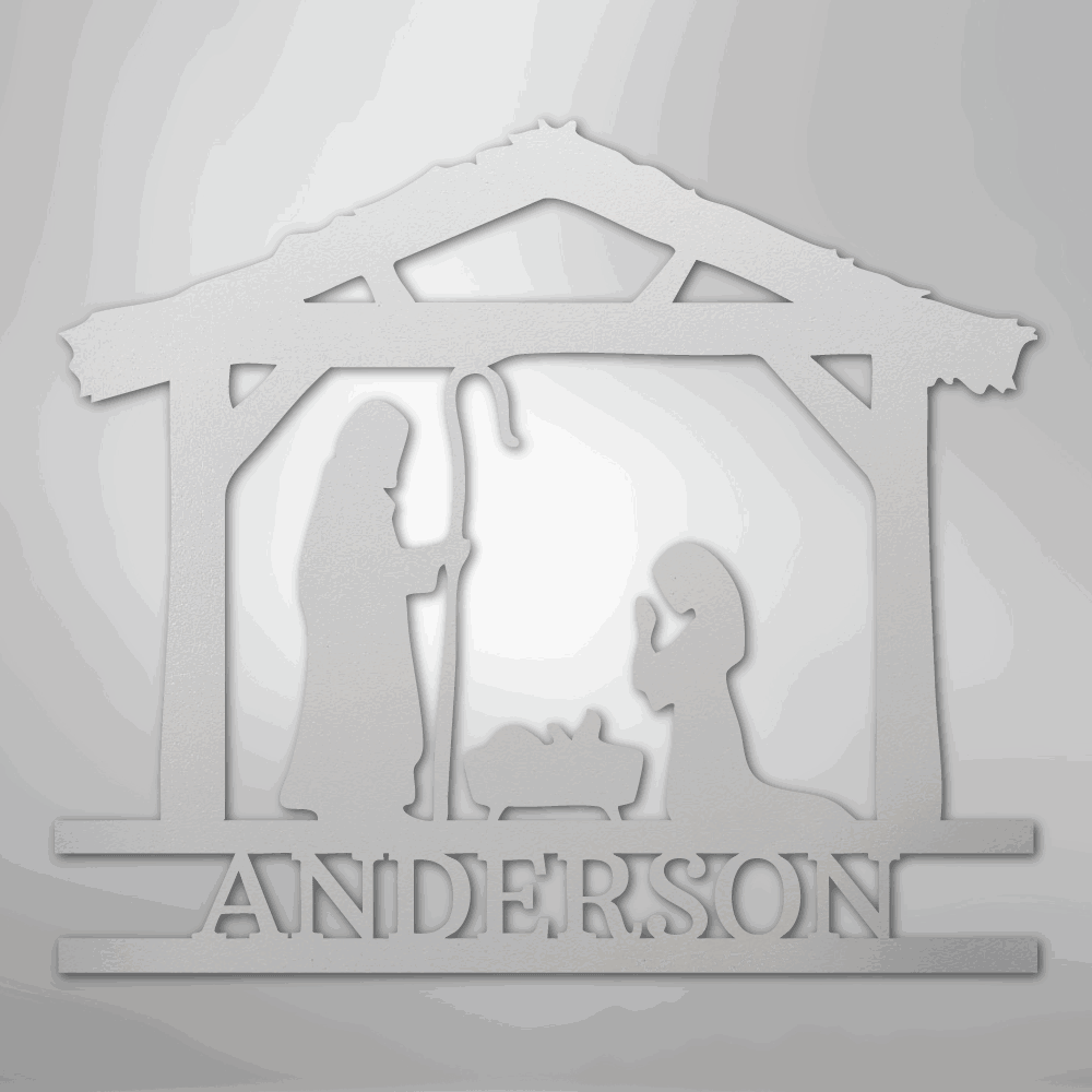 Nativity Simple Monogram - Steel Sign - Giftinum