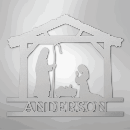 Nativity Simple Monogram - Steel Sign - Giftinum