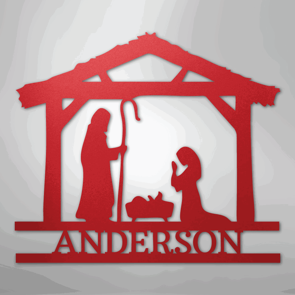 Nativity Simple Monogram - Steel Sign - Giftinum