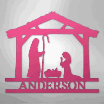 Nativity Simple Monogram - Steel Sign - Giftinum