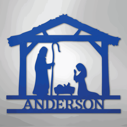 Nativity Simple Monogram - Steel Sign - Giftinum