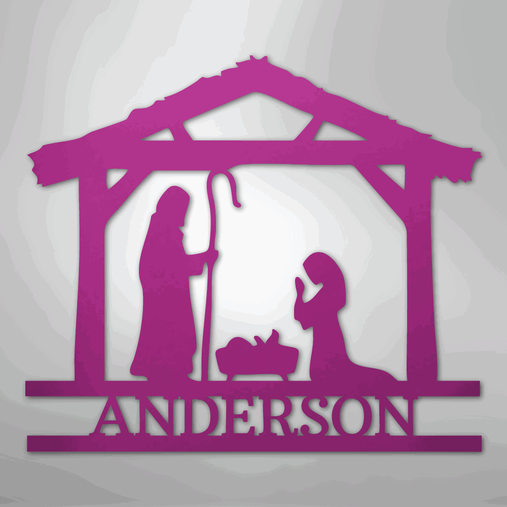 Nativity Simple Monogram - Steel Sign - Giftinum