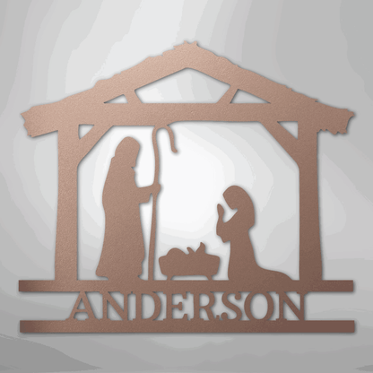 Nativity Simple Monogram - Steel Sign - Giftinum