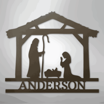 Nativity Simple Monogram - Steel Sign - Giftinum