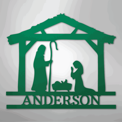 Nativity Simple Monogram - Steel Sign - Giftinum