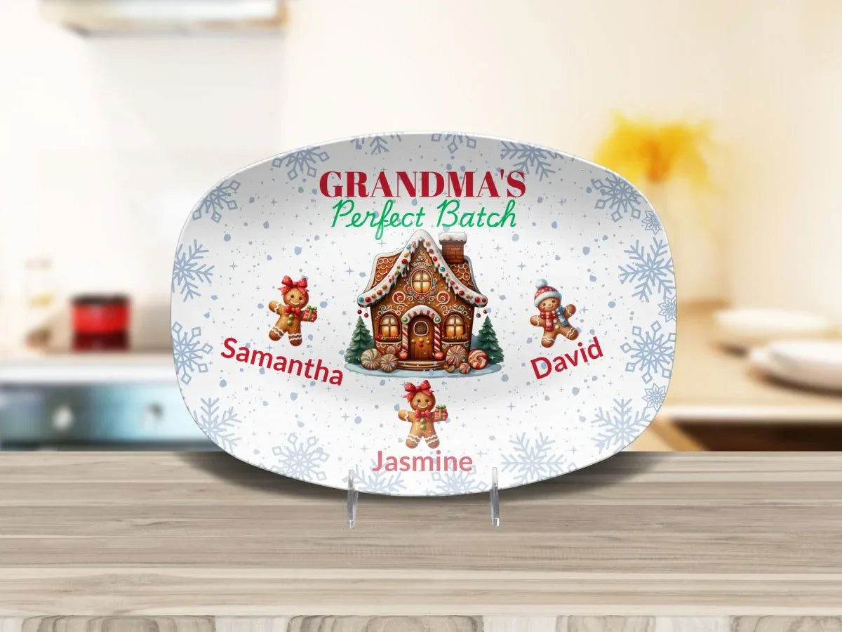 Personalized Christmas Platter for Grandma - Giftinum