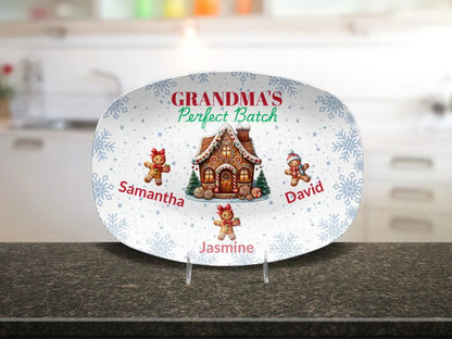 Personalized Christmas Platter for Grandma - Giftinum