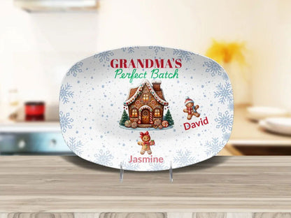 Personalized Christmas Platter for Grandma - Giftinum