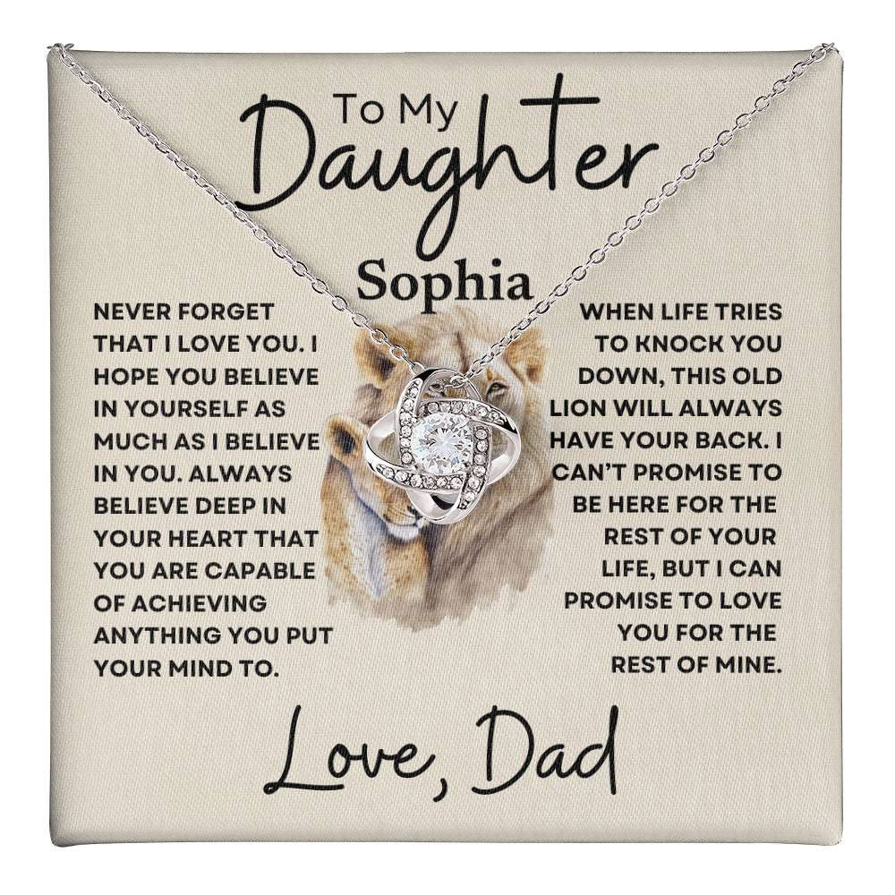 Personalized Daughter Necklace - Never Forget - Giftinum