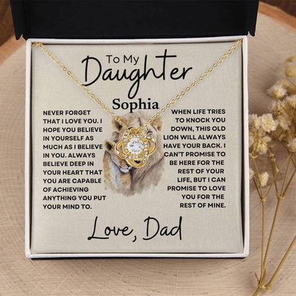 Personalized Daughter Necklace - Never Forget - Giftinum