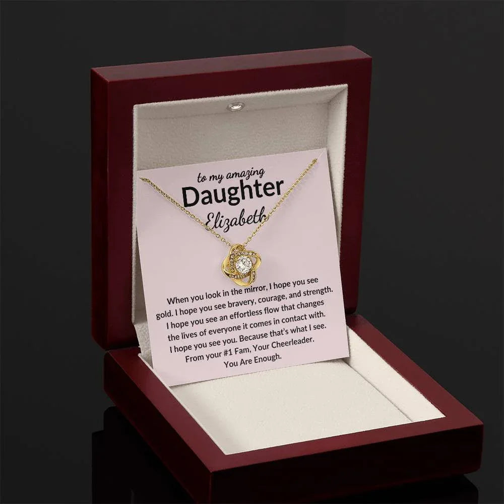 Personalized Daughter Necklace - See Gold - Giftinum