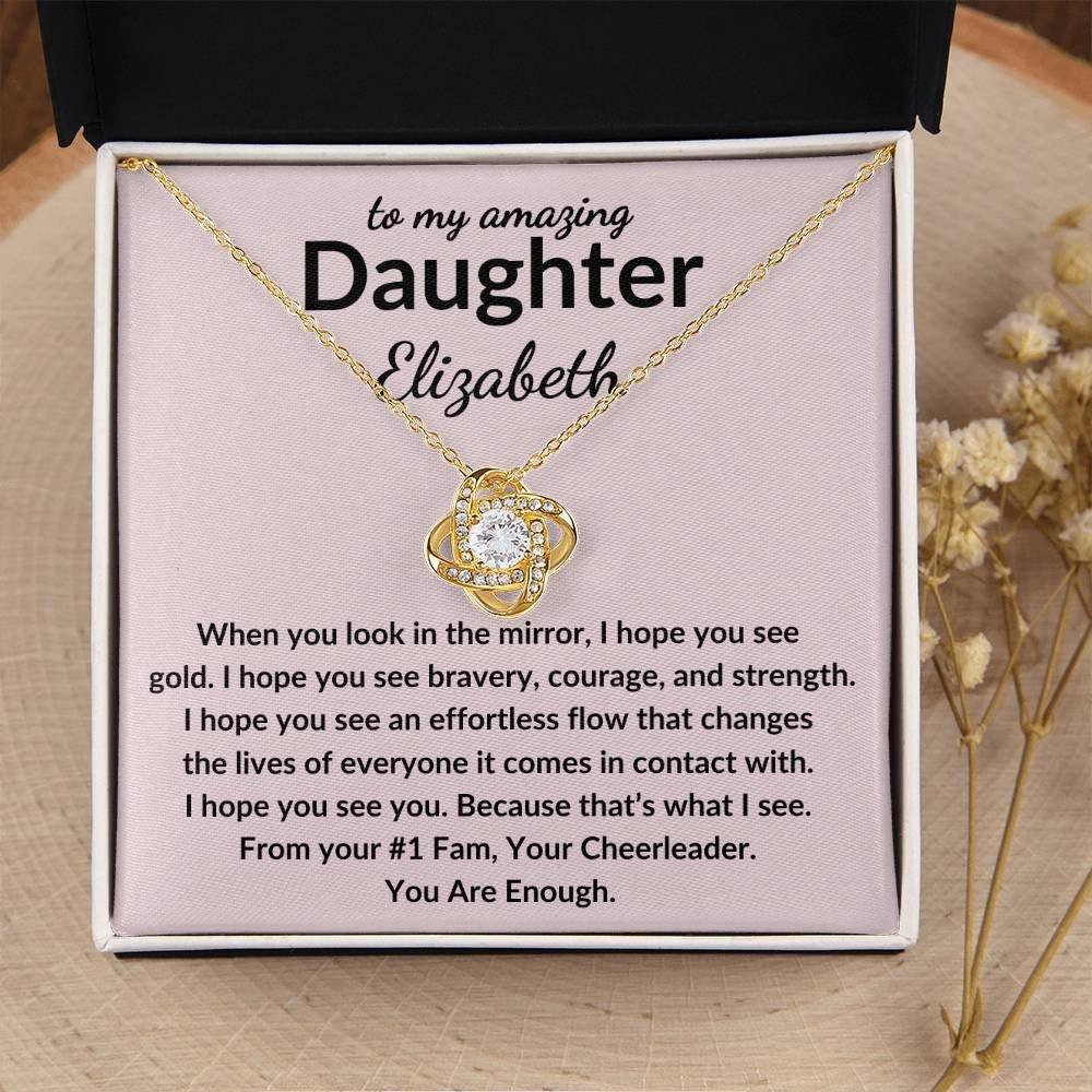 Personalized Daughter Necklace - See Gold - Giftinum