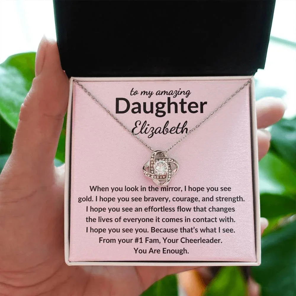 Personalized Daughter Necklace - See Gold - Giftinum