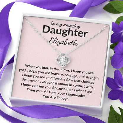 Personalized Daughter Necklace - See Gold - Giftinum